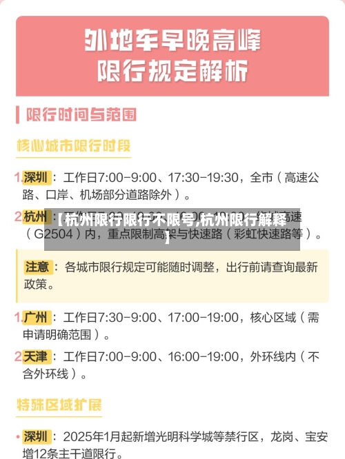 【杭州限行限行不限号,杭州限行解释】