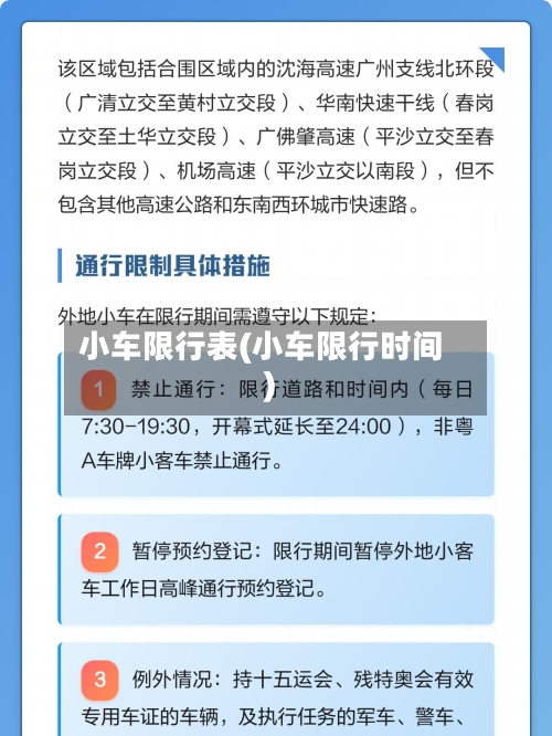 小车限行表(小车限行时间)-第3张图片