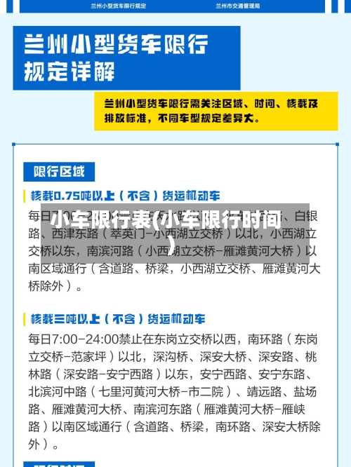 小车限行表(小车限行时间)-第2张图片