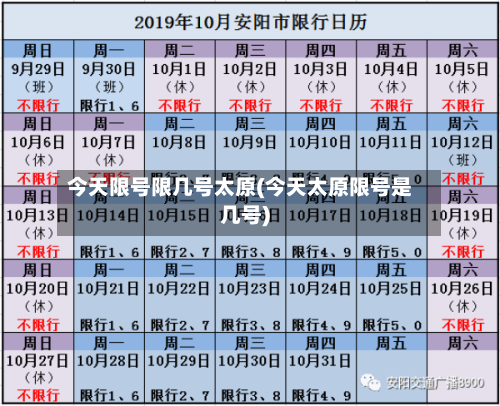 今天限号限几号太原(今天太原限号是几号)