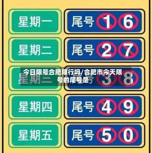 今日限号合肥限行吗/合肥市今天限号的尾号是-第2张图片