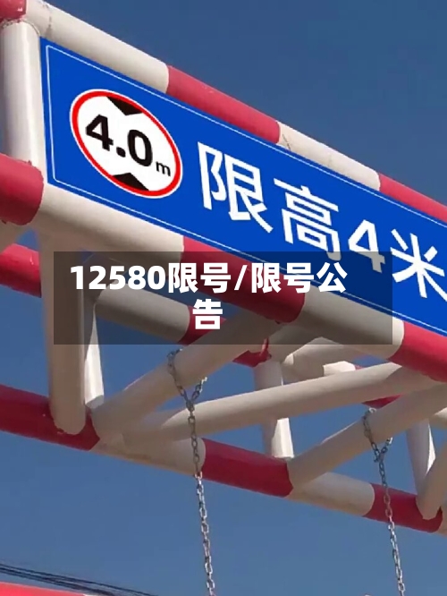 12580限号/限号公告