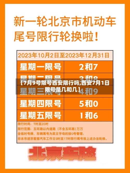 【7月9号限号西安限行吗,西安7月1日限号是几和几】