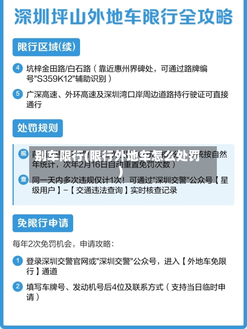 别车限行(限行外地车怎么处罚)-第2张图片