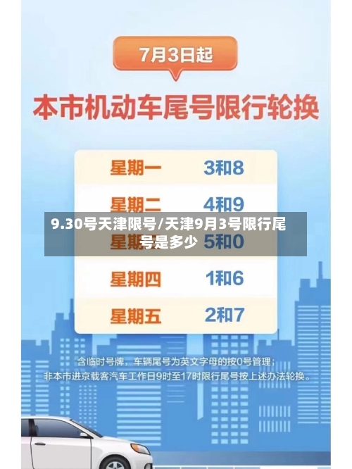 9.30号天津限号/天津9月3号限行尾号是多少-第2张图片