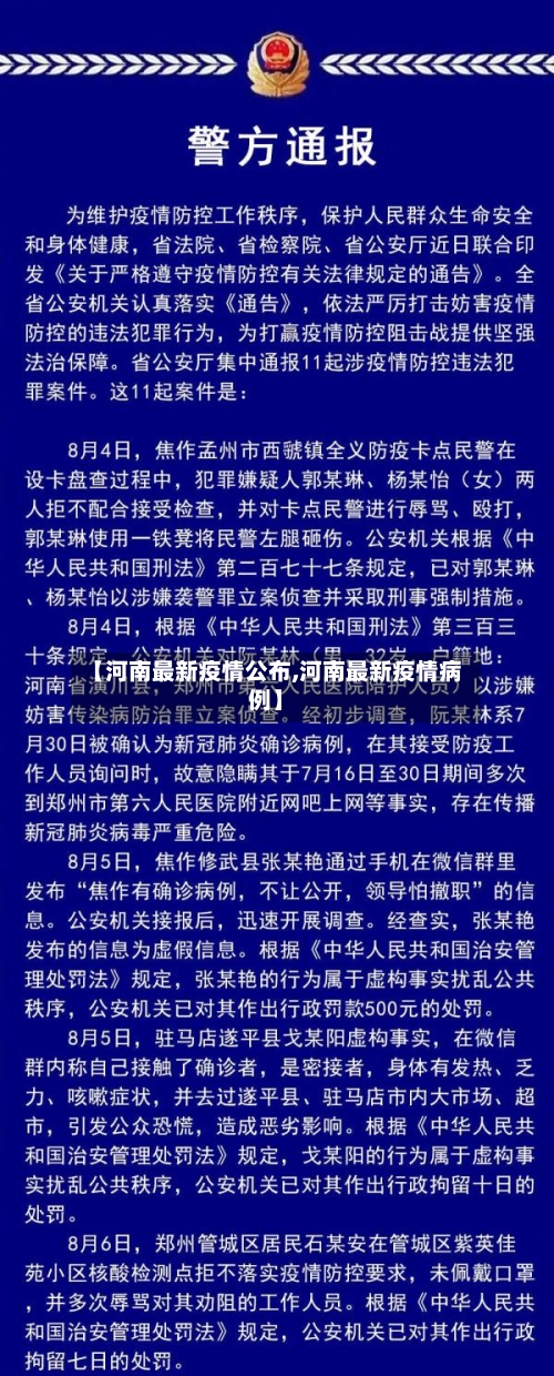 【河南最新疫情公布,河南最新疫情病例】