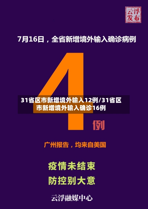 31省区市新增境外输入12例/31省区市新增境外输入确诊16例