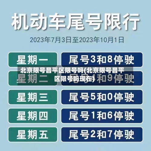 北京限号昌平区限号吗(北京限号昌平区限号吗现在)-第3张图片