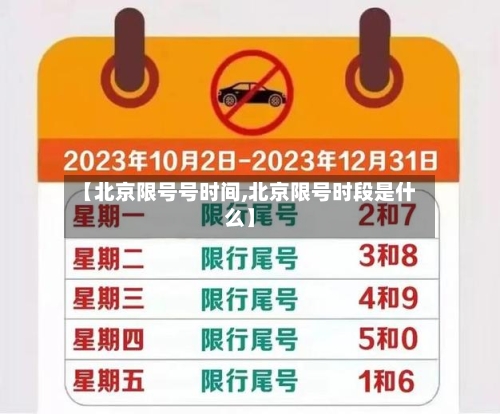 【北京限号号时间,北京限号时段是什么】-第3张图片