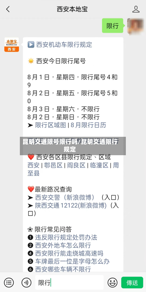 昆明交通限号限行吗/昆明交通限行规定-第2张图片