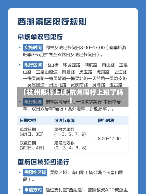 【杭州限行上班,杭州限行上班了吗】-第2张图片