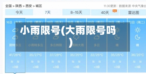 小雨限号(大雨限号吗)-第2张图片