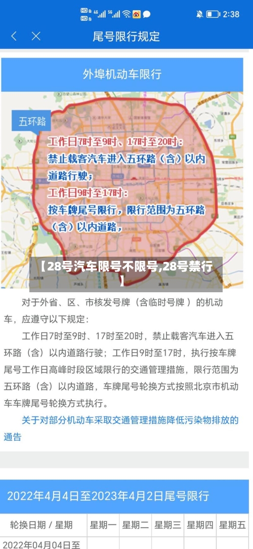 【28号汽车限号不限号,28号禁行】