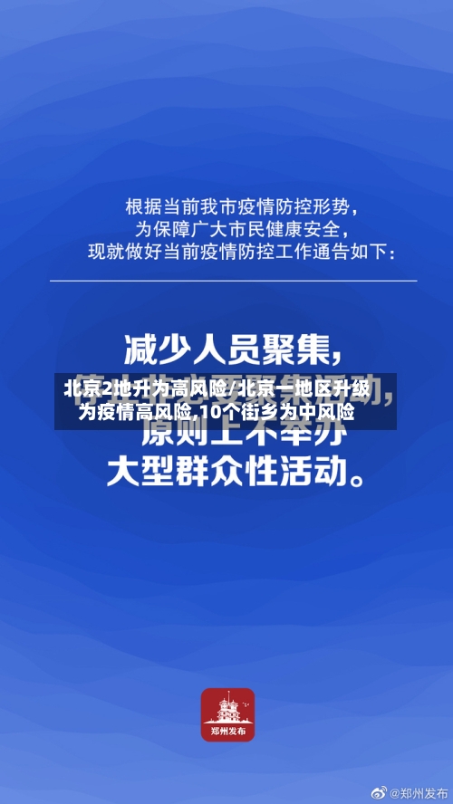 北京2地升为高风险/北京一地区升级为疫情高风险,10个街乡为中风险-第2张图片