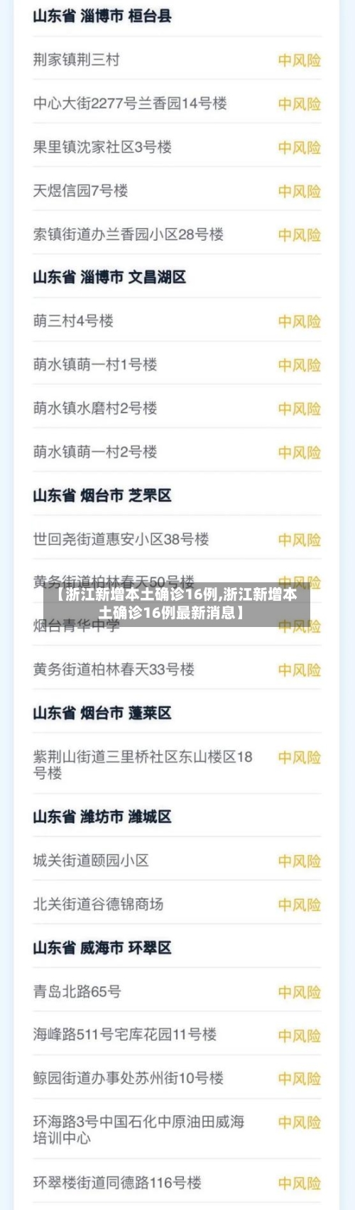 【浙江新增本土确诊16例,浙江新增本土确诊16例最新消息】