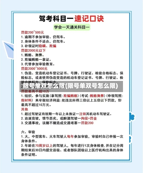 限号单双怎么限(限号单双号怎么限)
