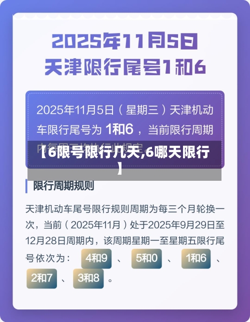 【6限号限行几天,6哪天限行】