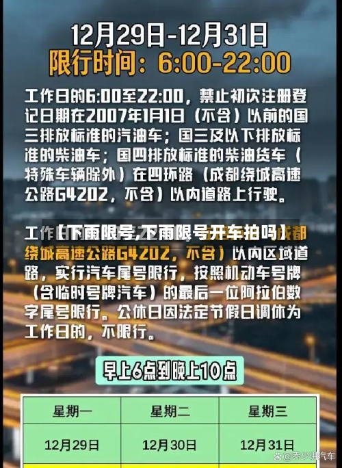 【下雨限号,下雨限号开车拍吗】