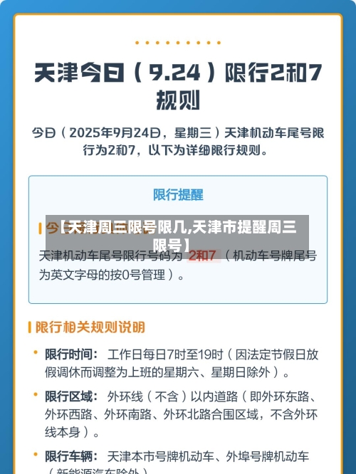 【天津周三限号限几,天津市提醒周三限号】