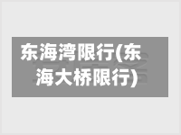 东海湾限行(东海大桥限行)-第2张图片