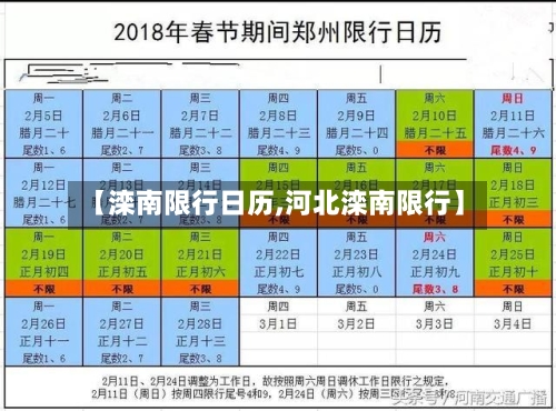 【滦南限行日历,河北滦南限行】
