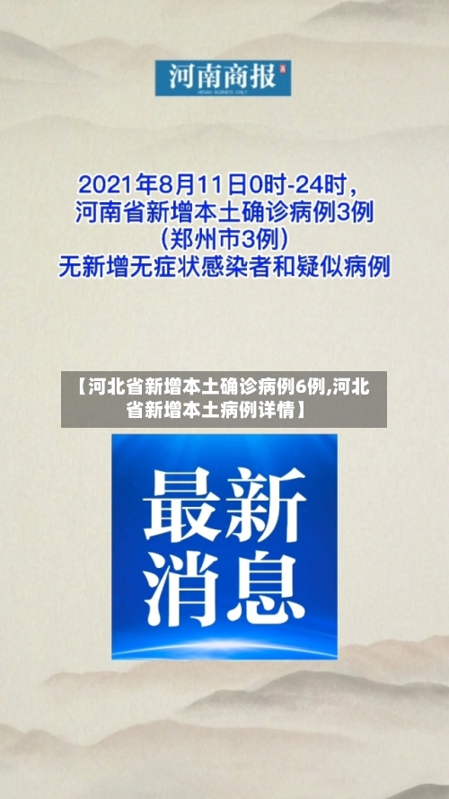 【河北省新增本土确诊病例6例,河北省新增本土病例详情】