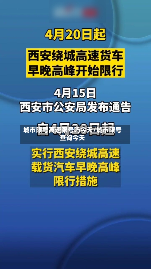城市限号高速限号吗今天/城市限号查询今天