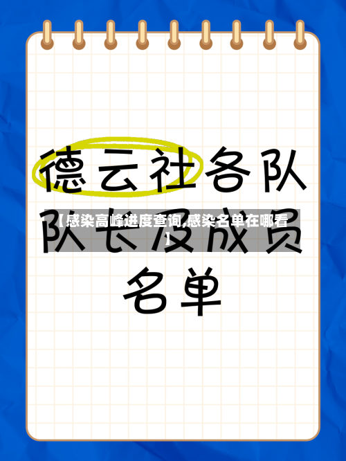 【感染高峰进度查询,感染名单在哪看】