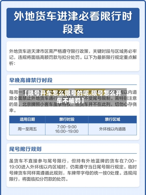 【限号开车怎么限号的呢,限号怎么开车不被罚】