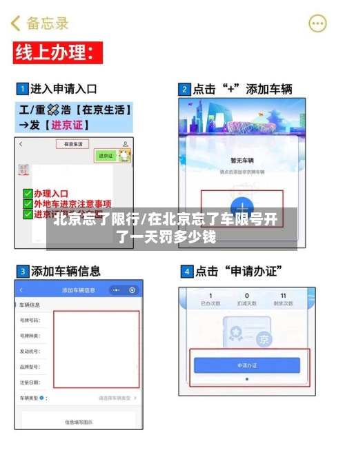北京忘了限行/在北京忘了车限号开了一天罚多少钱-第2张图片