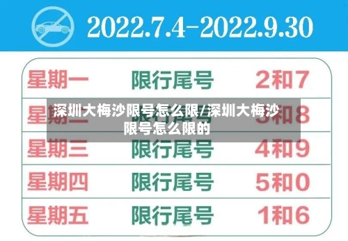 深圳大梅沙限号怎么限/深圳大梅沙限号怎么限的