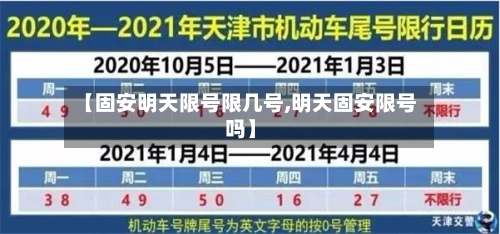 【固安明天限号限几号,明天固安限号吗】-第2张图片
