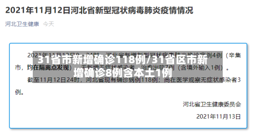 31省市新增确诊118例/31省区市新增确诊8例含本土1例