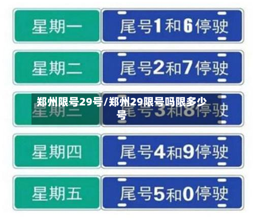 郑州限号29号/郑州29限号吗限多少号-第2张图片