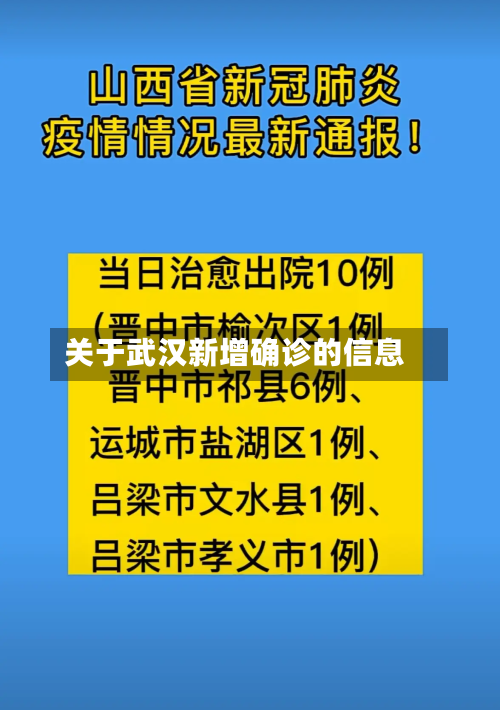 关于武汉新增确诊的信息