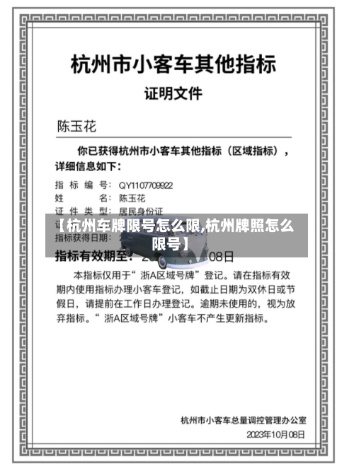 【杭州车牌限号怎么限,杭州牌照怎么限号】-第2张图片