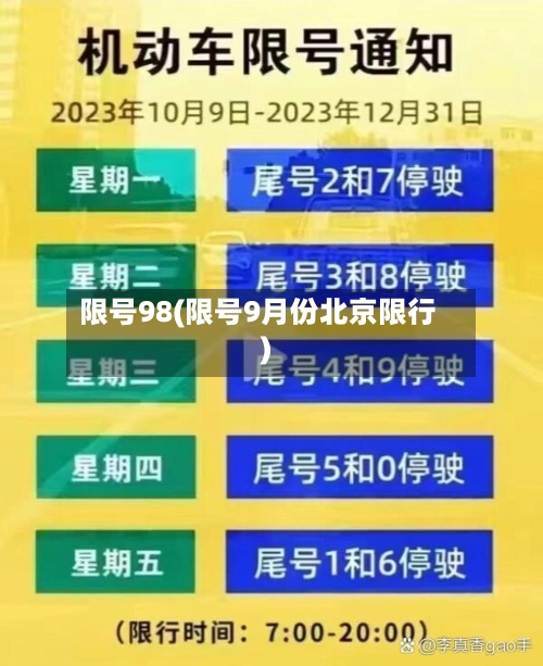 限号98(限号9月份北京限行)-第2张图片