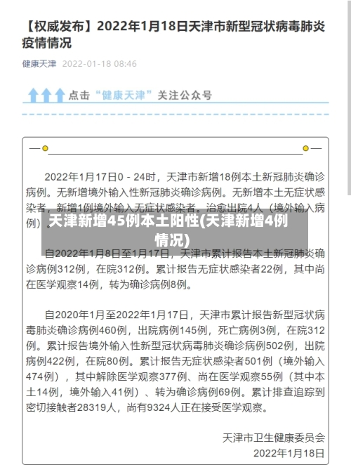 天津新增45例本土阳性(天津新增4例情况)-第2张图片