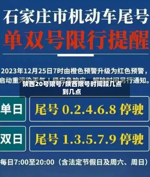 陕西20号限号/陕西限号时间段几点到几点
