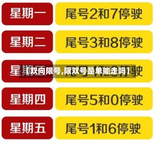 【双向限号,限双号是单能走吗】-第2张图片