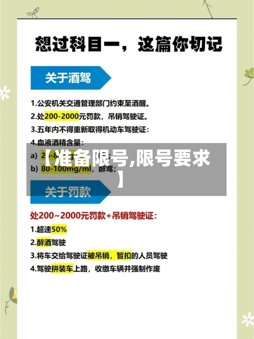 【准备限号,限号要求】