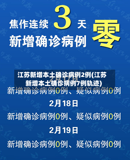 江苏新增本土确诊病例2例(江苏新增本土确诊病例7例轨迹)
