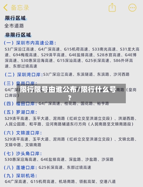 限行限号由谁公布/限行什么号?-第2张图片