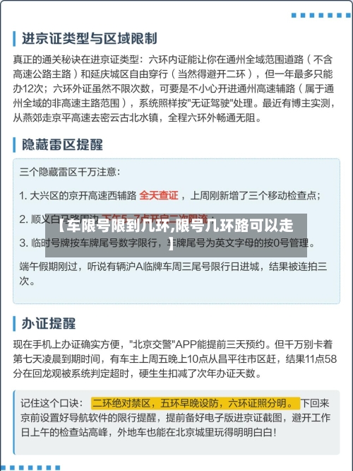 【车限号限到几环,限号几环路可以走】-第2张图片