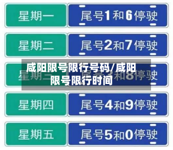 咸阳限号限行号码/咸阳限号限行时间-第3张图片