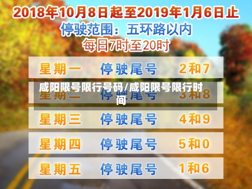 咸阳限号限行号码/咸阳限号限行时间-第2张图片