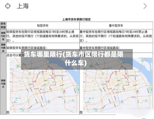 货车哪里限行(货车市区限行都是限什么车)-第2张图片