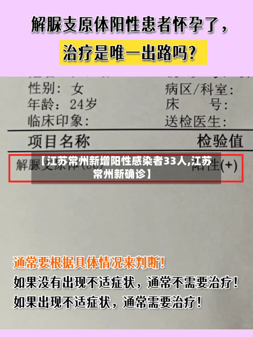 【江苏常州新增阳性感染者33人,江苏常州新确诊】
