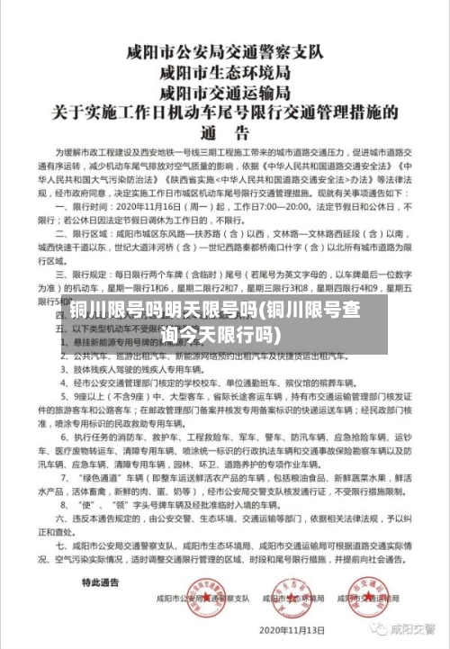 铜川限号吗明天限号吗(铜川限号查询今天限行吗)-第3张图片