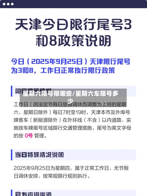 星期六限号限哪些/星期六车限号多少